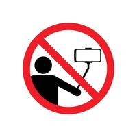 No selfie sign vector