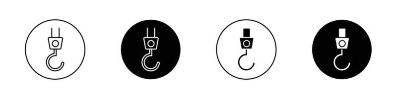 Winch hook icon vector