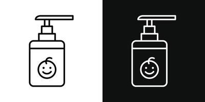 Baby shampoo icon vector