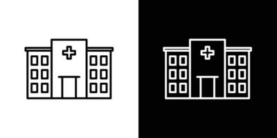 Hospital building icon vector