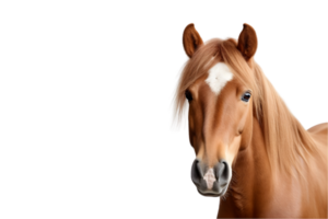 AI generated Portrait of a horse on transparent background png