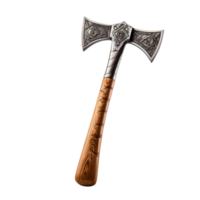 AI generated Vintage wooden axe on a PNG background with clipping path.