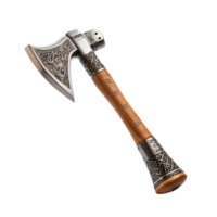 AI generated Vintage wooden axe on a PNG background with clipping path.