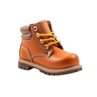 AI generated Orange boots isolated on transparent background png file