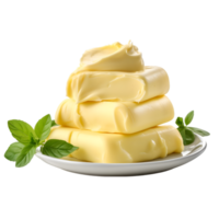 AI generated Fresh butter on transparent background png file