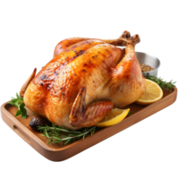 AI generated Roast chicken on transparent background png