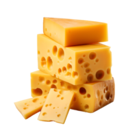 AI generated Cheese isolated on transparent background png file