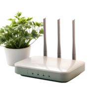 AI generated Wireless router on transparent background png
