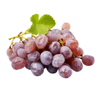 ai generado uva con hoja aislado en transparente antecedentes png