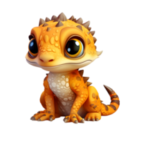 AI generated Leopard gecko on transparent background png