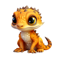 ai genererad leopard gecko på transparent bakgrund png