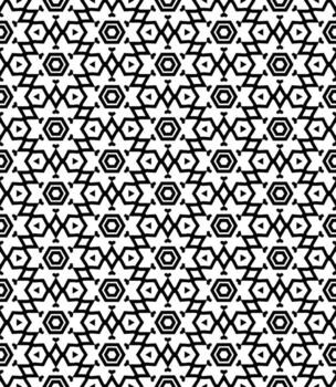 Black and white seamless abstract pattern. Background and backdrop. Grayscale ornamental design. vector