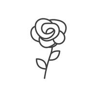 Rose flower icon vector