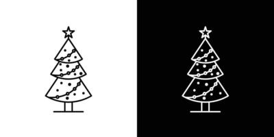 icono de arbol de navidad vector