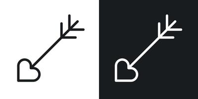 Love arrow icon vector