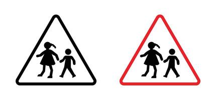 School crossing sign vector