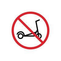 No scooters firmar vector