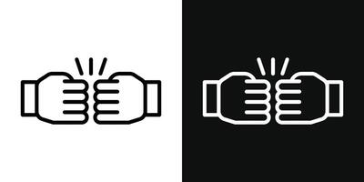 Fist bump icon vector