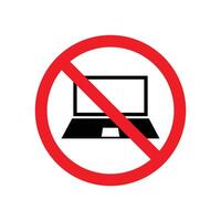 No laptop sign vector