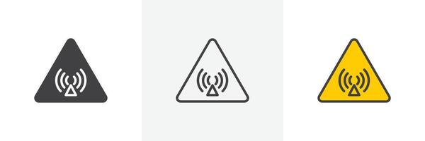 Non ionizing radiation hazard sign vector