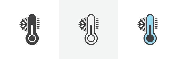 Thermometer cold icon vector