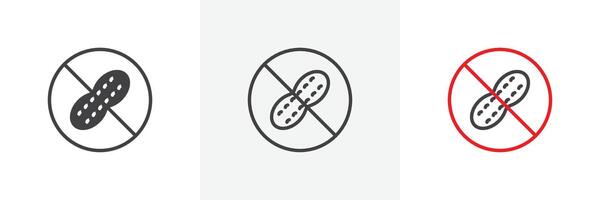 No peanut sign vector