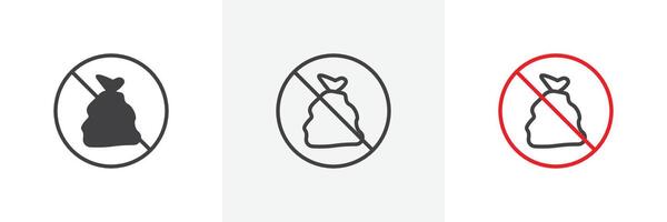 No garbage sign vector