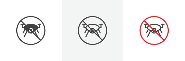 No fly drones sign vector