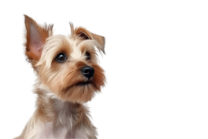 ai generato yorkshire terrier cucciolo su trasparente sfondo png file