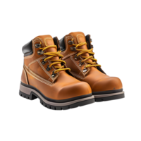 AI generated Orange boots isolated on transparent background png file