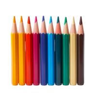 AI generated Colored pencils isolated on png background