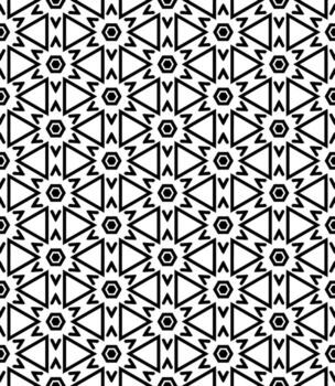 patrón abstracto sin costuras en blanco y negro. fondo y telón de fondo. diseño ornamental en escala de grises. vector