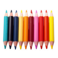 AI generated Colored pencils isolated on png background