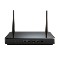 AI generated Wireless router on a PNG background. 3d rendering.