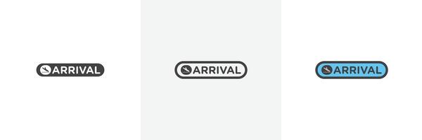 Airport arrival sign vector