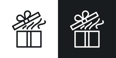 Open gift box icon vector