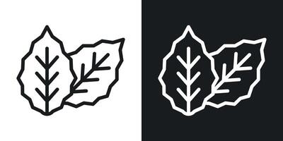 Tobacco leaves icon vector