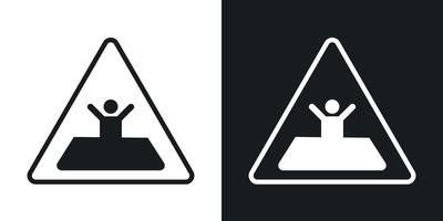 Mud warning sign vector