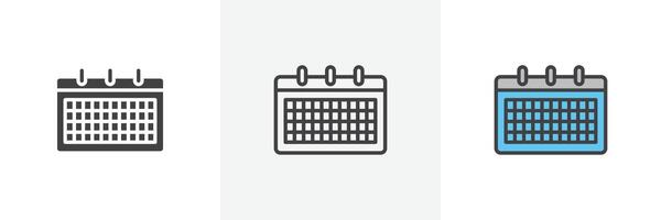 Table calendar icon vector