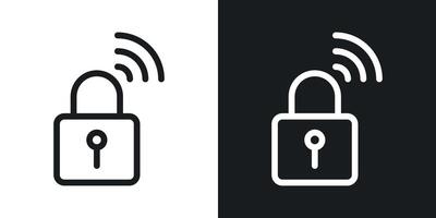 Smart lock icon vector