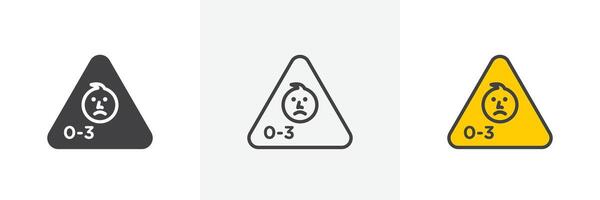 Age warning sign vector