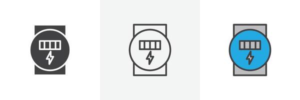 electric meter icon vector