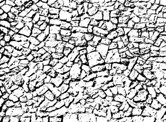 Rustic cracked vector texture with many cracks and scratches. Abstract background. Broken and damaged surface.