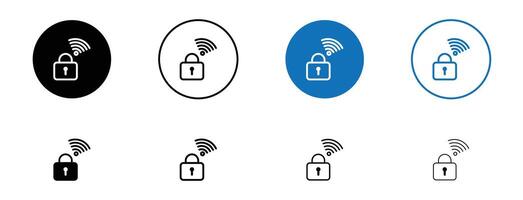 Smart lock icon vector