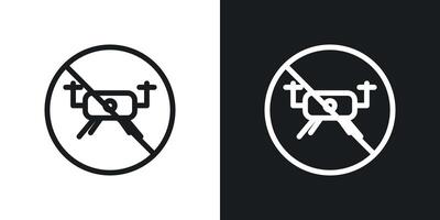 No fly drones sign vector