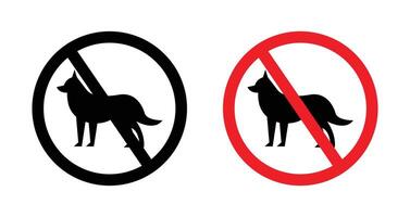 No dogs allowed sign vector