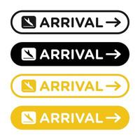 Airport arrival sign vector