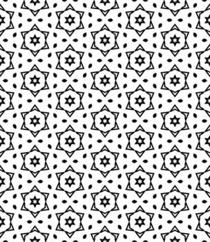 patrón abstracto sin costuras en blanco y negro. fondo y telón de fondo. diseño ornamental en escala de grises. vector