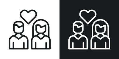 Couple with love icon vector