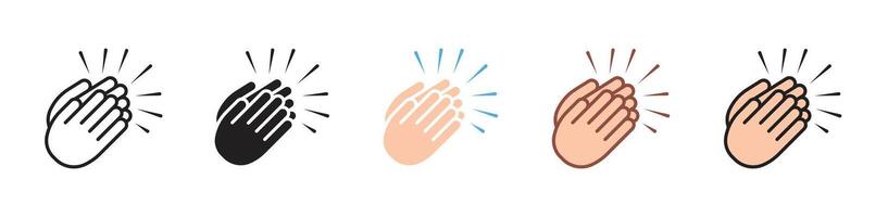 Clapping hands icon vector